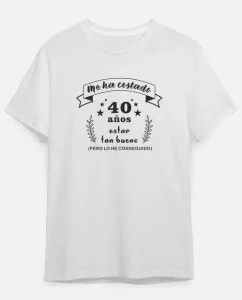 Camiseta de algodón me ha costado estar tan bueno