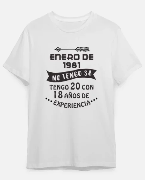 Camiseta de algodón 18 años de experiencia
