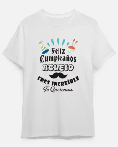Camiseta de algodón cumpleaños abuelo