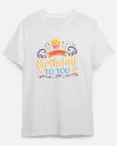 Camiseta de algodón Happy Birthday