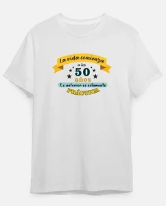 Camiseta de algodón La vida comienzaa los