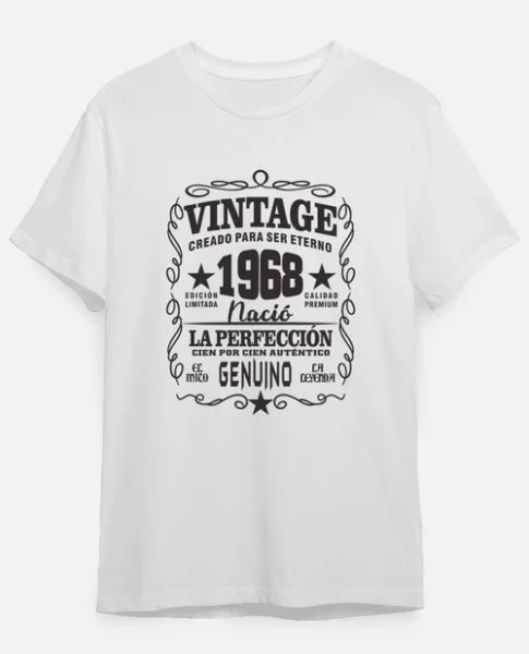 Camiseta de algodón Vintage