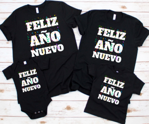 Camiseta de algodón, Feliz Año Nuevo