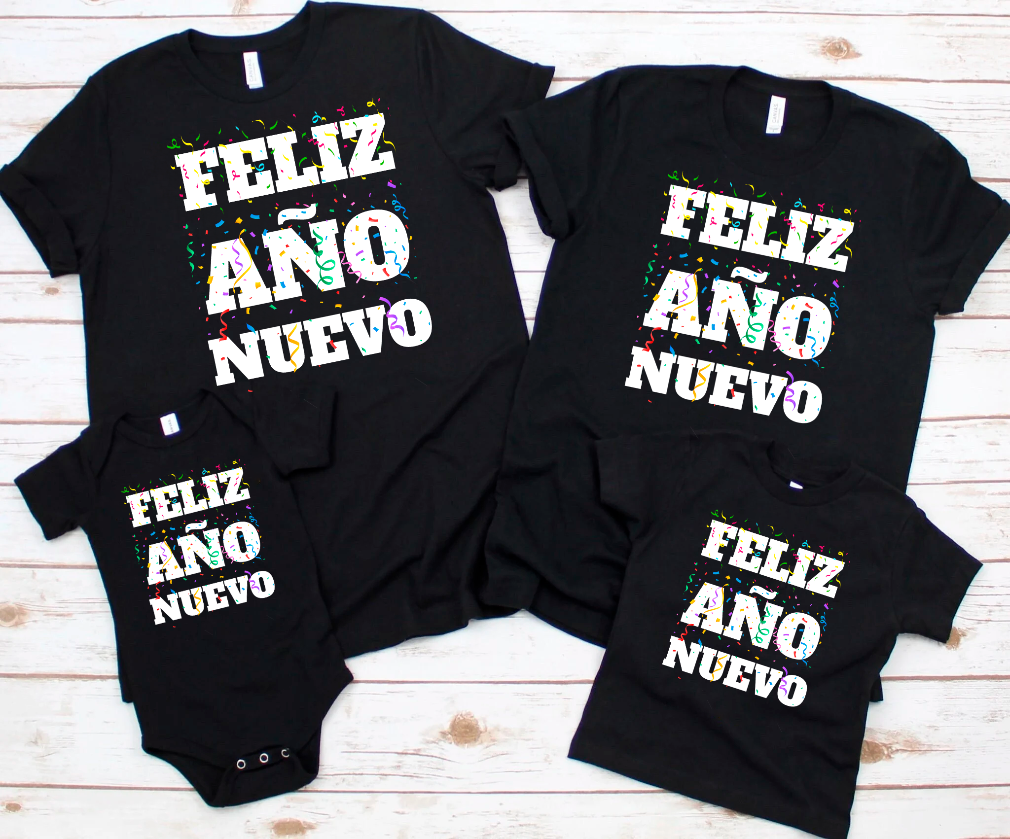Camiseta de algodón, Feliz Año Nuevo