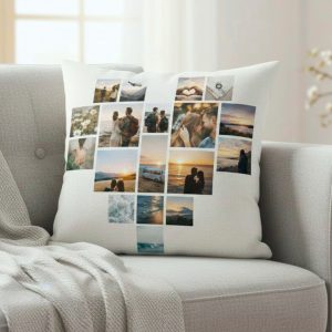 Cojín personalizado18 fotos con diseño de corazón