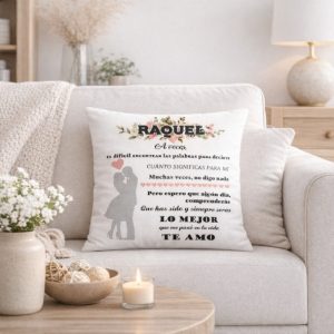 Cojín personalizado con nombre,te amo