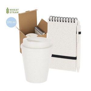 Set de bloc de notas, bolígrafo y vaso Ref.:21558