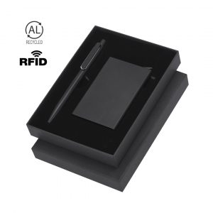 Set de bolígrafo y tarjetero de Aluminio Reciclado Ref: 21924