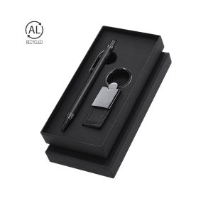 Set de Bolígrafo en Aluminio Reciclado y llavero Ref: 22386