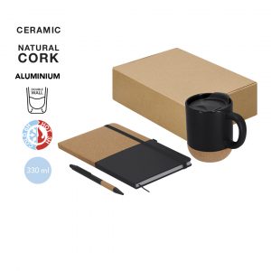 Set de bloc de notas, bolígrafo y taza 330ml Ref: 22427