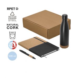 Set de bloc de notas, bolígrafo y bidón térmico 500ml Ref: 22428