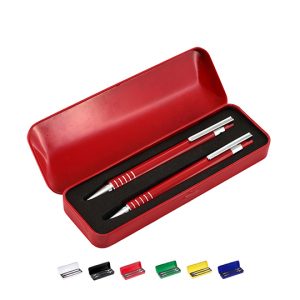 Bolígrafo y portaminas metálico en estuche de metal Ref: 3338