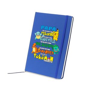 Libreta bloc notas tamaño A5 tapa dura día del padre, Papá pokemon