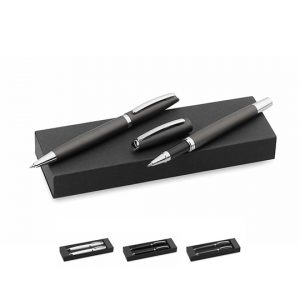 Set et de bolígrafo de mecanismo giratorio y roller de aluminio Ref: 4348