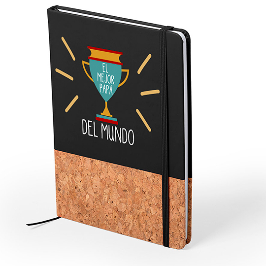 Bloc de notas de corcho natural día del padre, el mejor papá del mundo