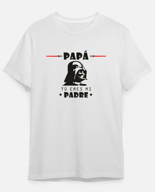 Camiseta de algodón, día del Padre Tú eres mi padre - Imagen 2