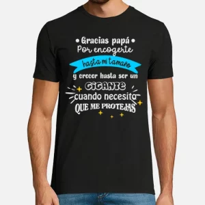 Camiseta de algodón, día del Padre Gracias papá