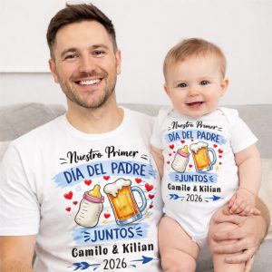 Camiseta de algodón, Nuestro Primer día del Padre