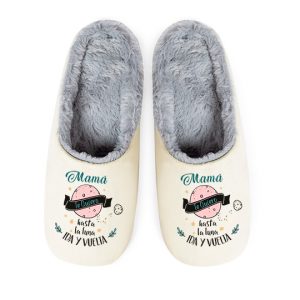 Pantuflas / Zapatillas, de casa día de la Madre, hasta la luna ida y vuelta