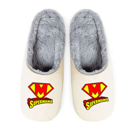 Pantuflas / Zapatillas, de casa día de la Madre, Súpermamá