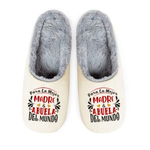 Pantuflas / Zapatillas, de casa día de la Madre, la mejor madre y abuela del mundo