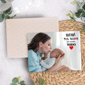 Azulejo de cerámica, Día de la Madre, tus besos lo curan todo