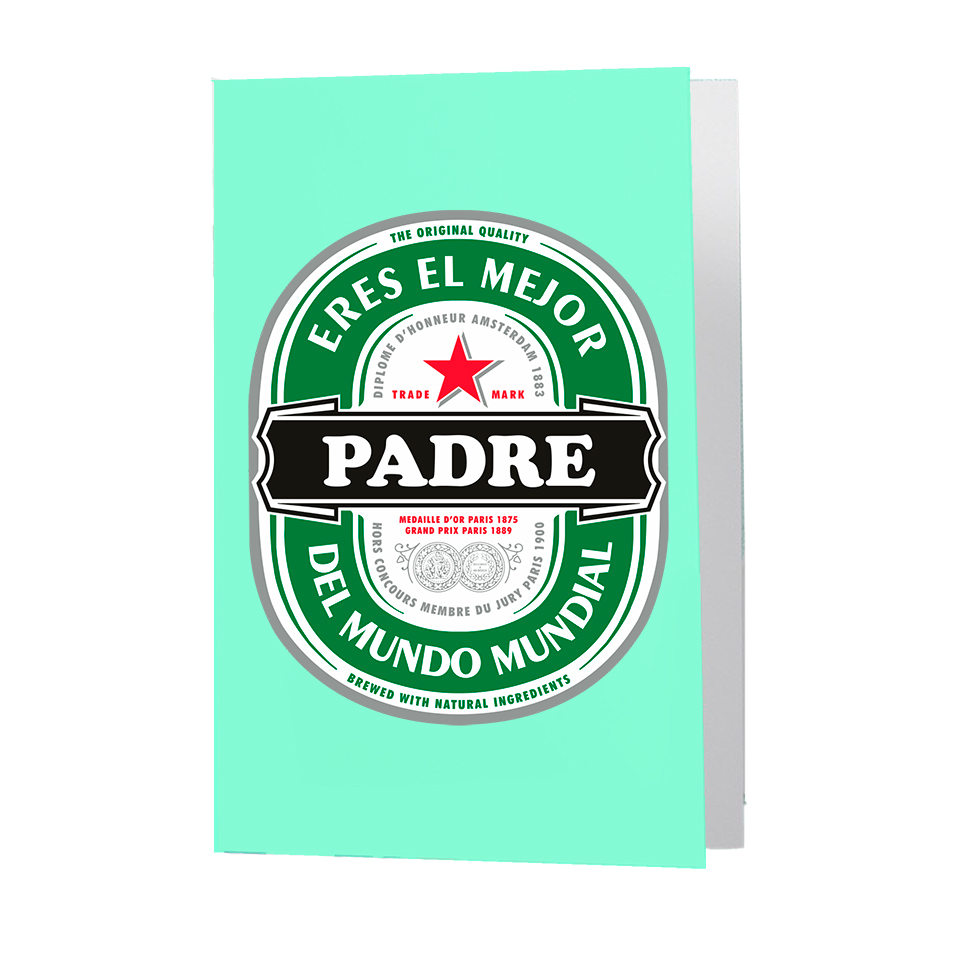 Felicitación/postal, día del padre, Eres el mejor padre del mundo