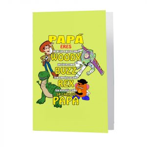 Felicitación/postal, día del padre, Papá toy story