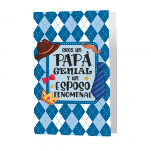 Felicitación/postal, día del padre, Un papá genial y un esposo fenomenal