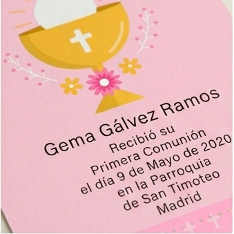 Tarjetas de invitación papel primera comunión - Imagen 3