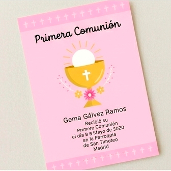 Tarjetas de invitación papel primera comunión - Imagen 4