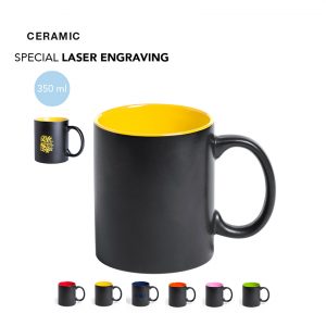 Taza de cerámica de 350ml grabado en láser Ref.:5290