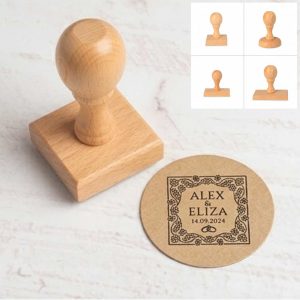 Sello de empuñadura de madera