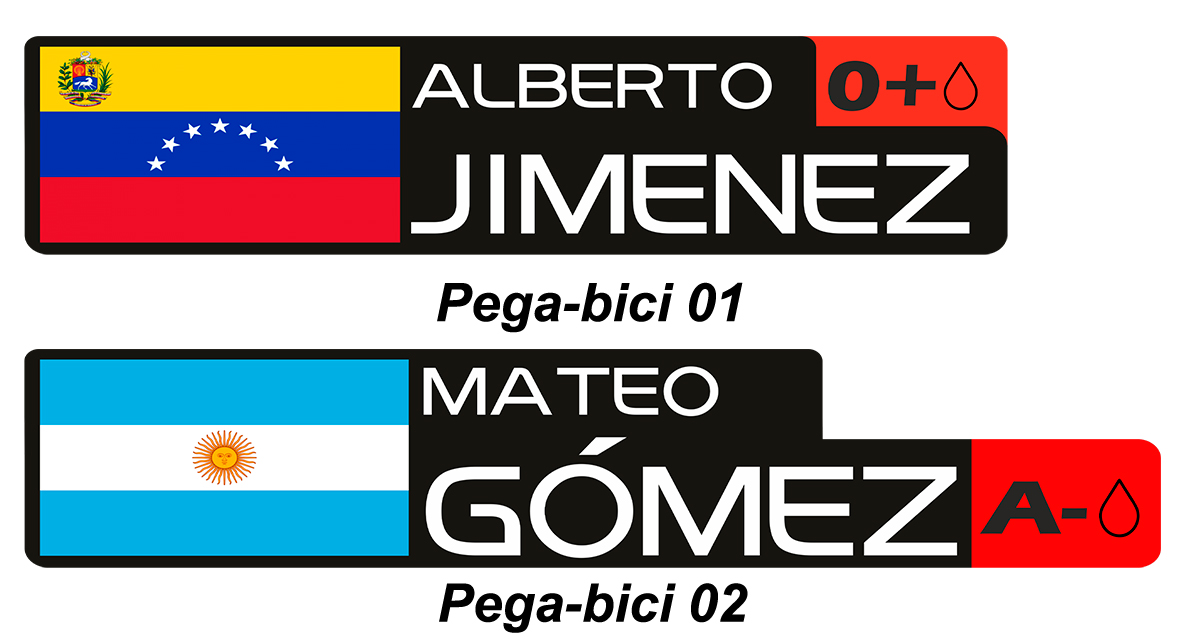 Pack 6 unidades pegatinas vinilo para bicicleta - Imagen 2