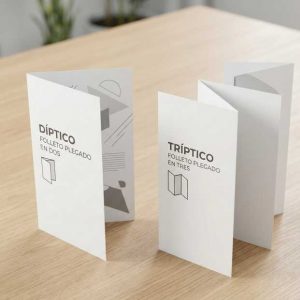 Folletos flyer Dípticos y Trípticos