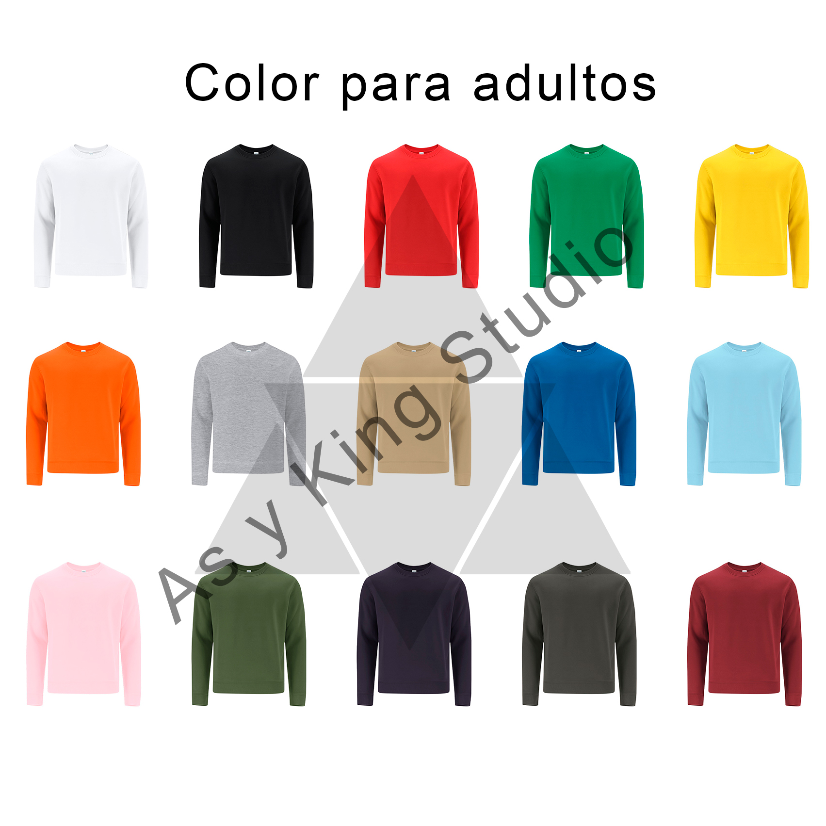 Sudadera BASIC unisex sin capucha para adulto y niño - Imagen 8