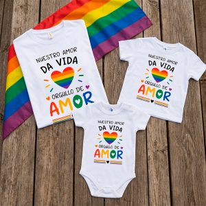 Camiseta / body de algodón nuestro amor da vida orgullo de amor