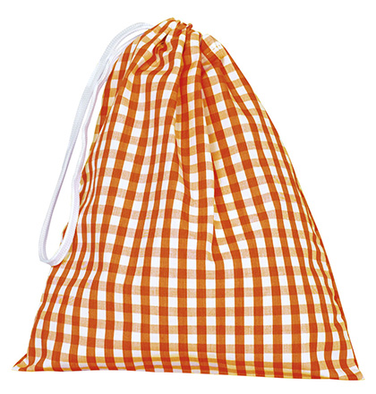 Bolsa de merienda personalizada, saco multiuso cuadros 24x28cm - Imagen 2