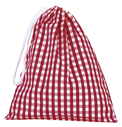 Bolsa de merienda personalizada, saco multiuso cuadros 24x28cm - Imagen 3