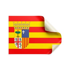 Pack 2 pegatinas bandera Aragón