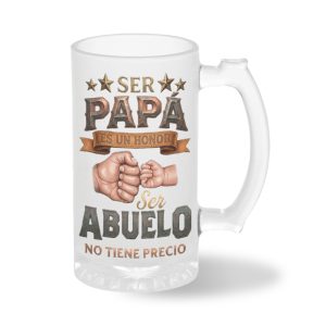 Jarra de cerveza de cristal para abuelo, Ser abuelo no tiene precio