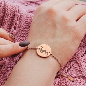 Pulseras medalla redonda para grabado