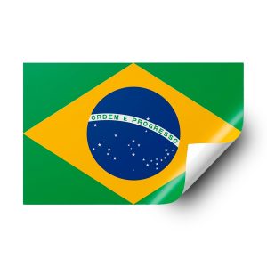 Pack 2 pegatinas bandera Brasil